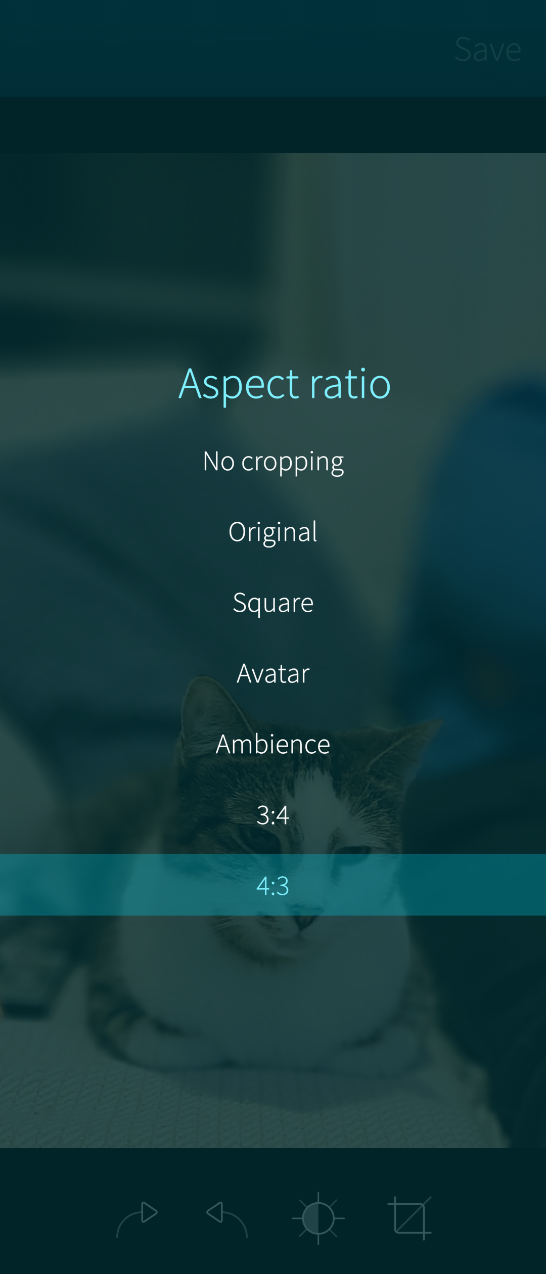 Selecting aspect ratio